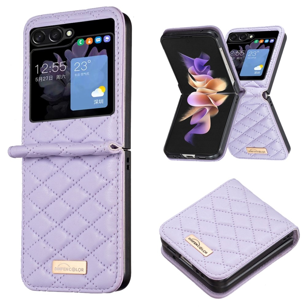 Samsung Galaxy Z Flip 5 Quilted Cover Purple