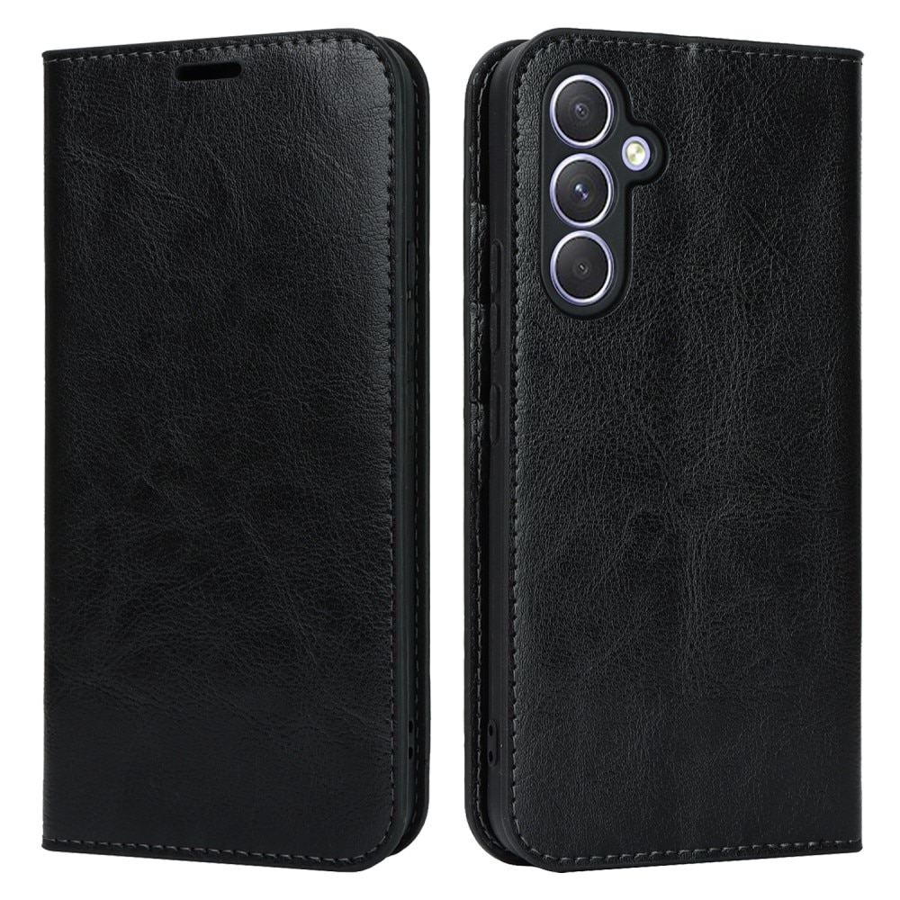 Samsung Galaxy A54 Genuine Leather Wallet Case Black