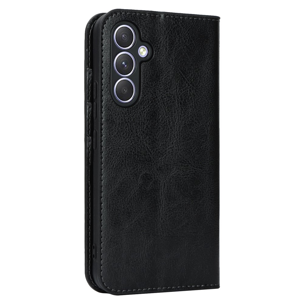Samsung Galaxy A54 Genuine Leather Wallet Case Black