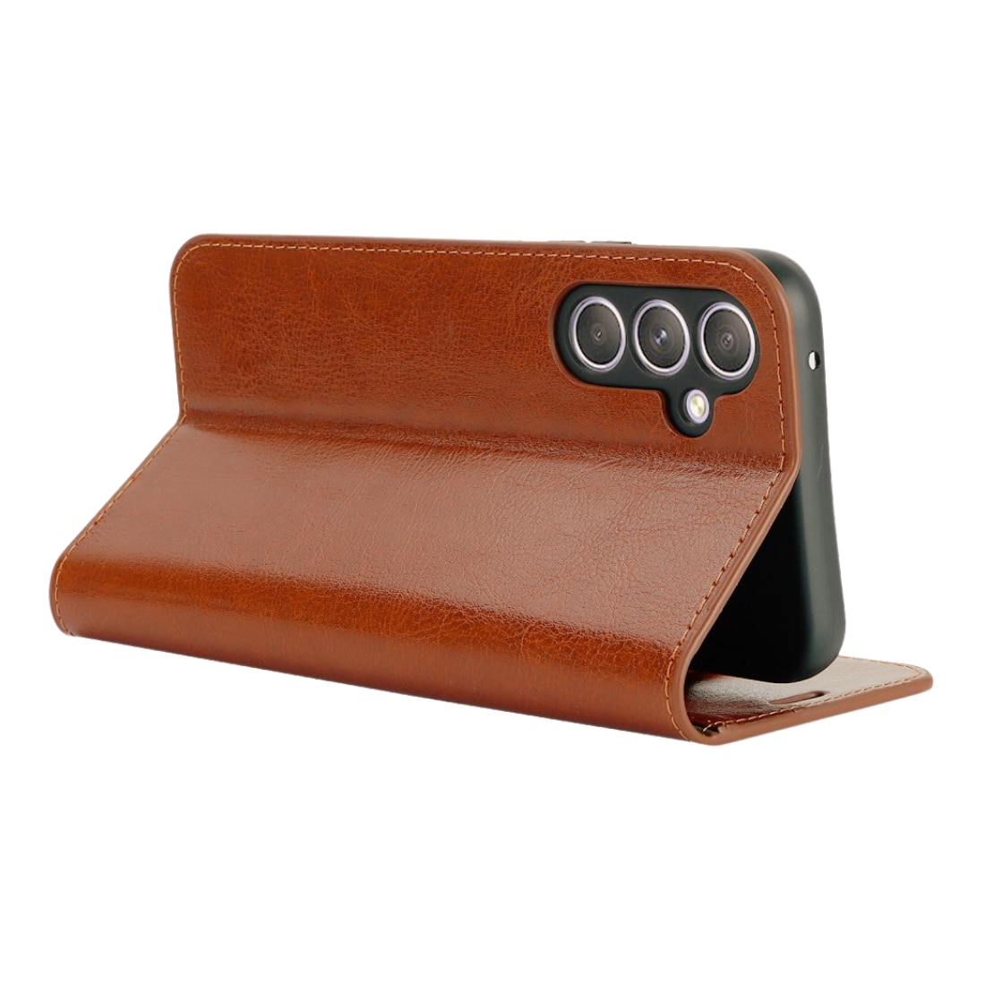 Samsung Galaxy A54 Genuine Leather Wallet Case Brown