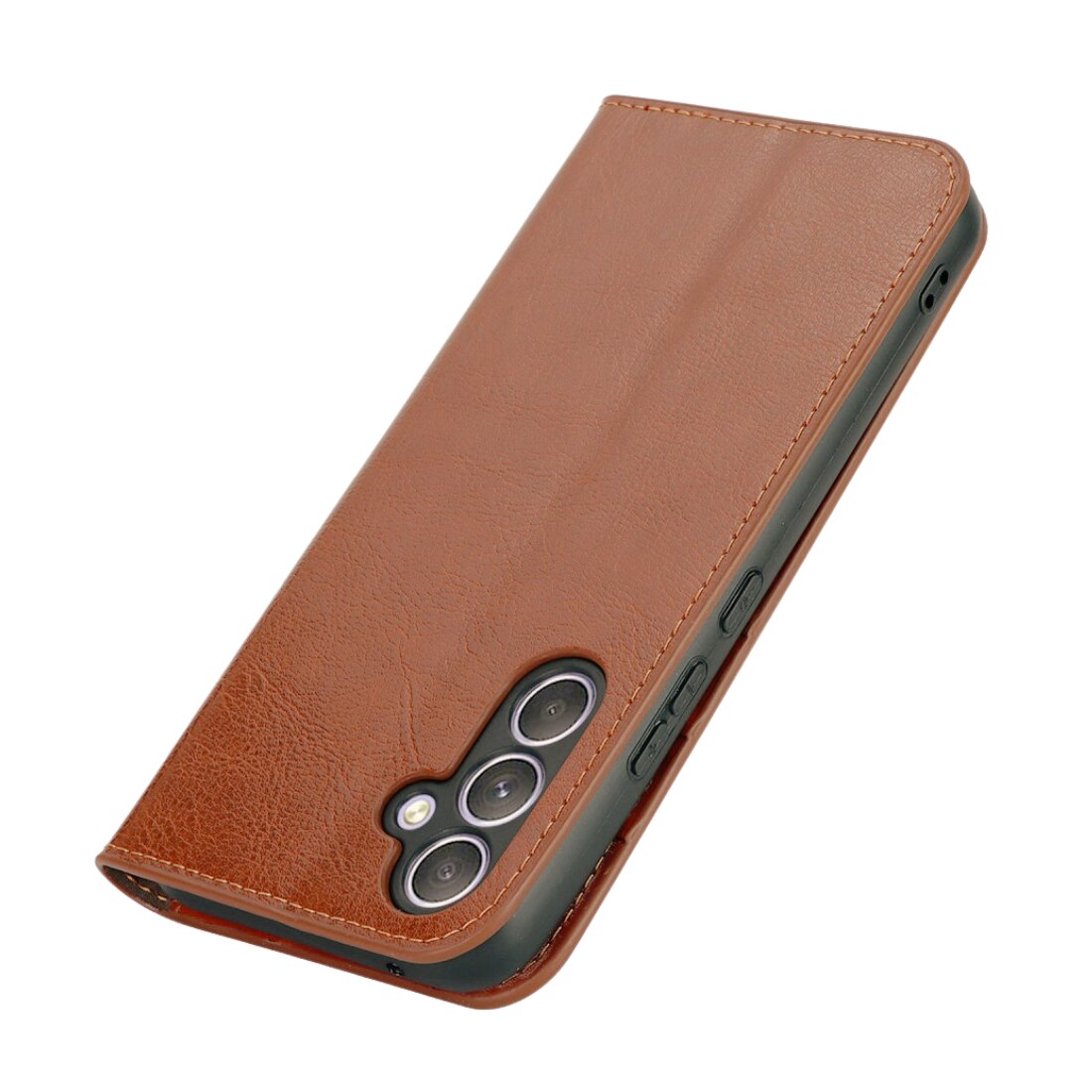 Samsung Galaxy A54 Genuine Leather Wallet Case Brown