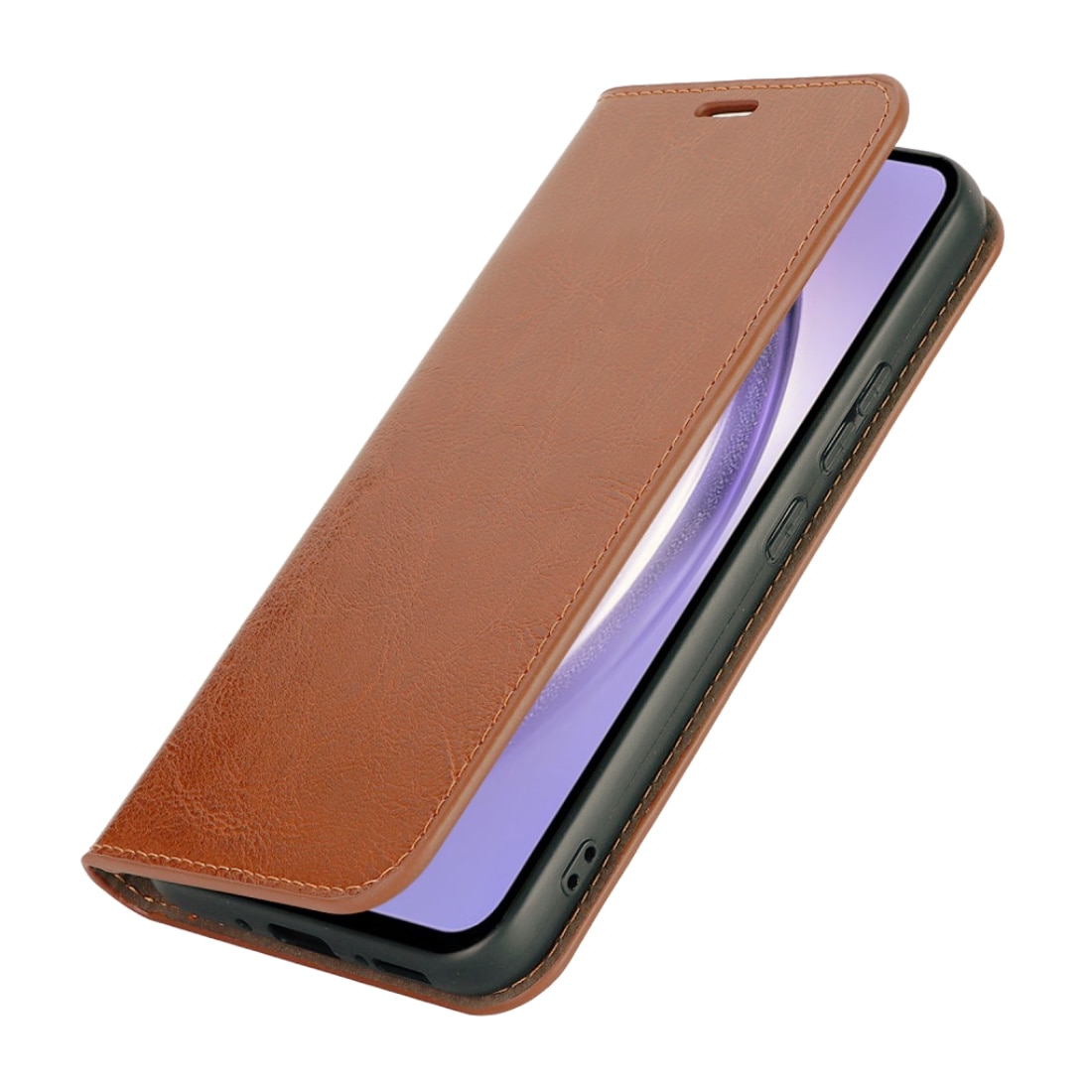 Samsung Galaxy A54 Genuine Leather Wallet Case Brown