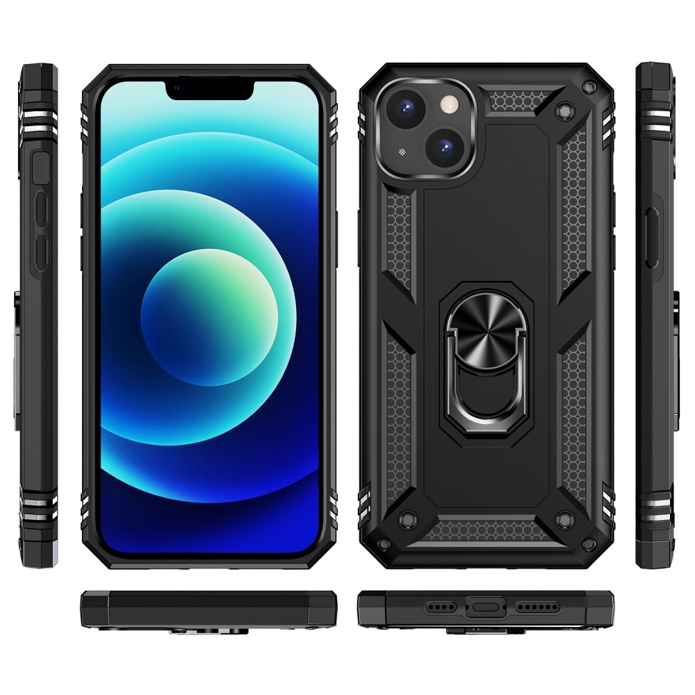 iPhone 15 Plus Hybrid Case Tech Ring Black