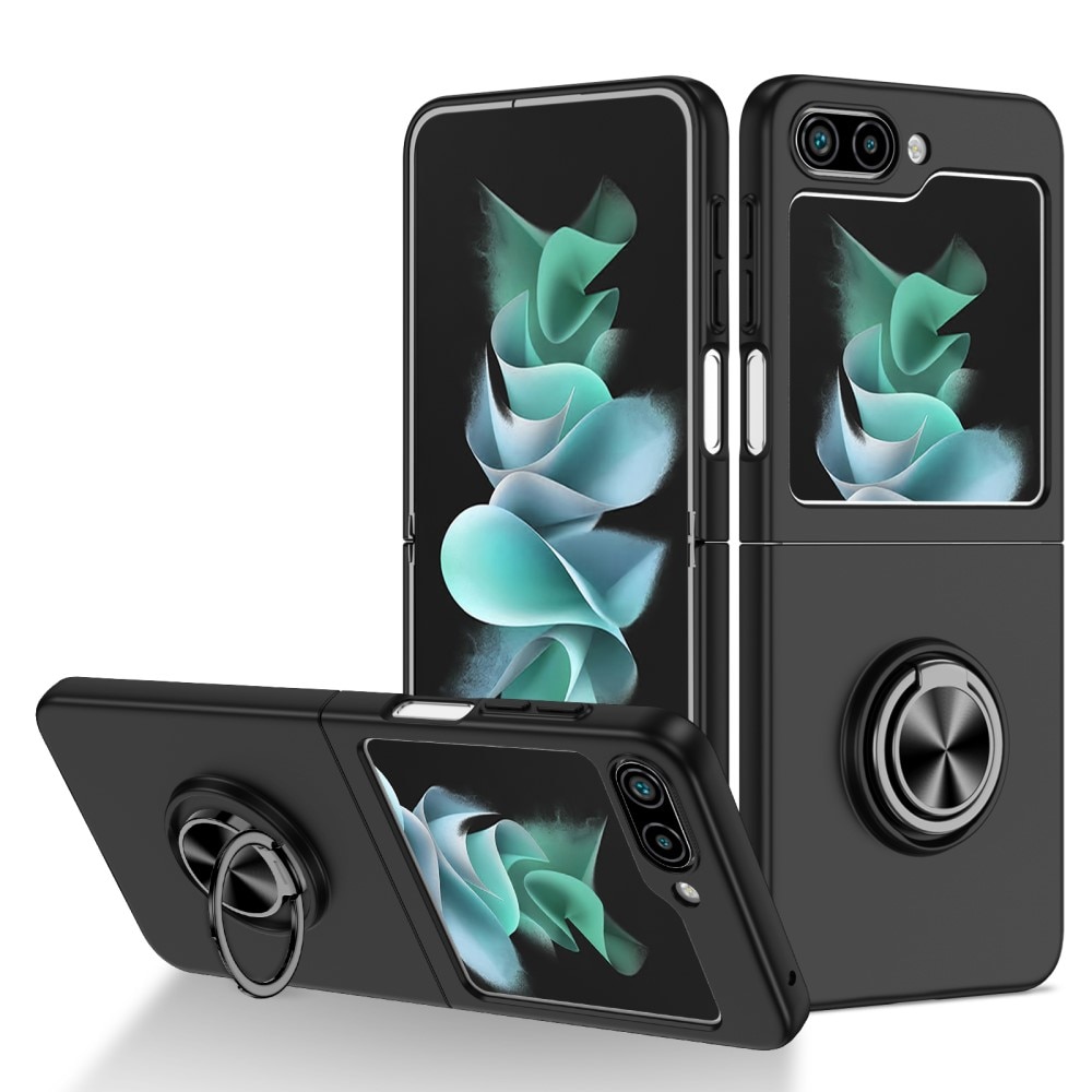 Samsung Galaxy Z Flip 5 Magnetic Case with ring holder Black