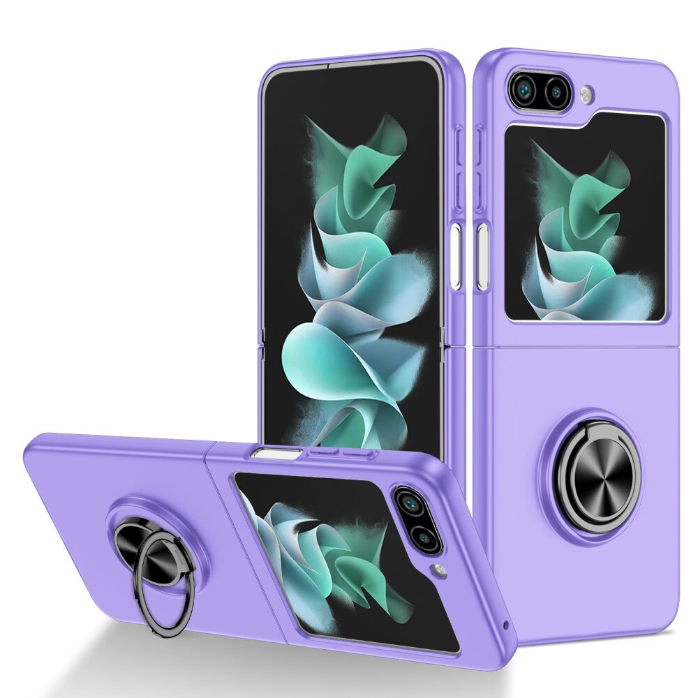 Samsung Galaxy Z Flip 5 Magnetic Case with ring holder Purple