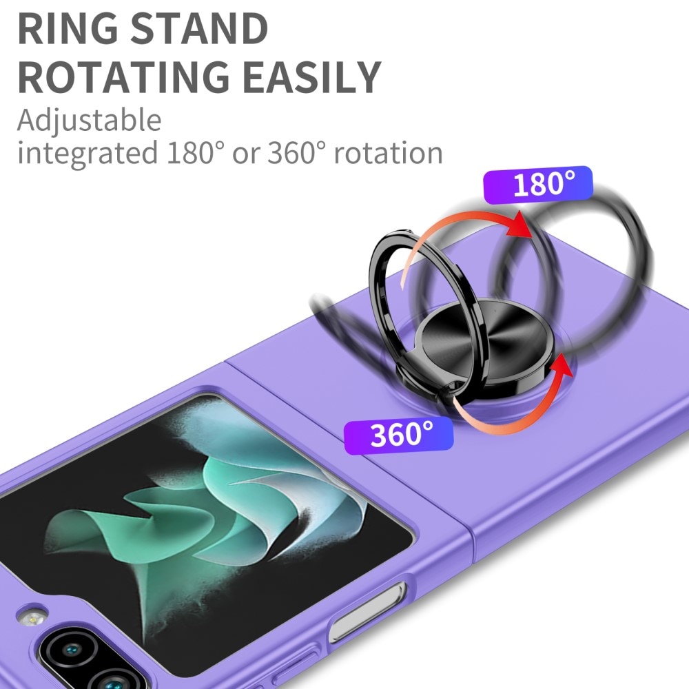 Samsung Galaxy Z Flip 5 Magnetic Case with ring holder Purple