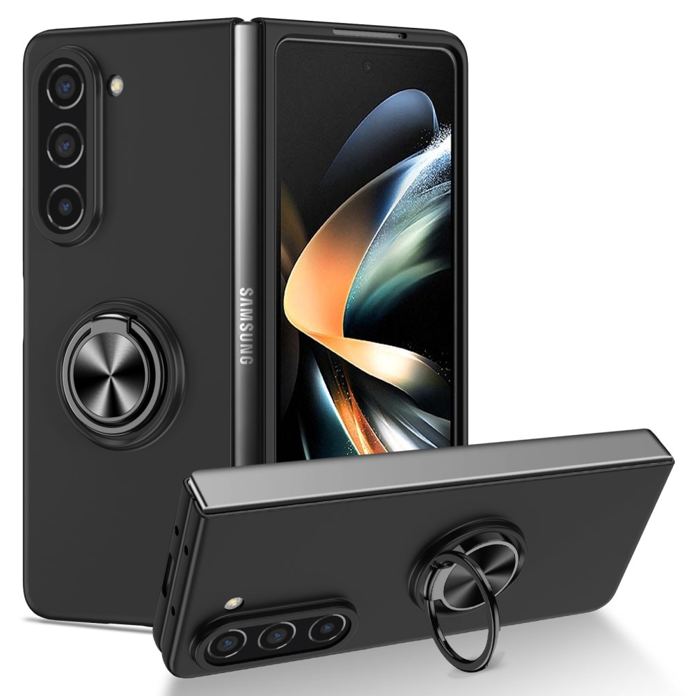 Samsung Galaxy Z Fold 5 Magnetic Case with ring holder Black