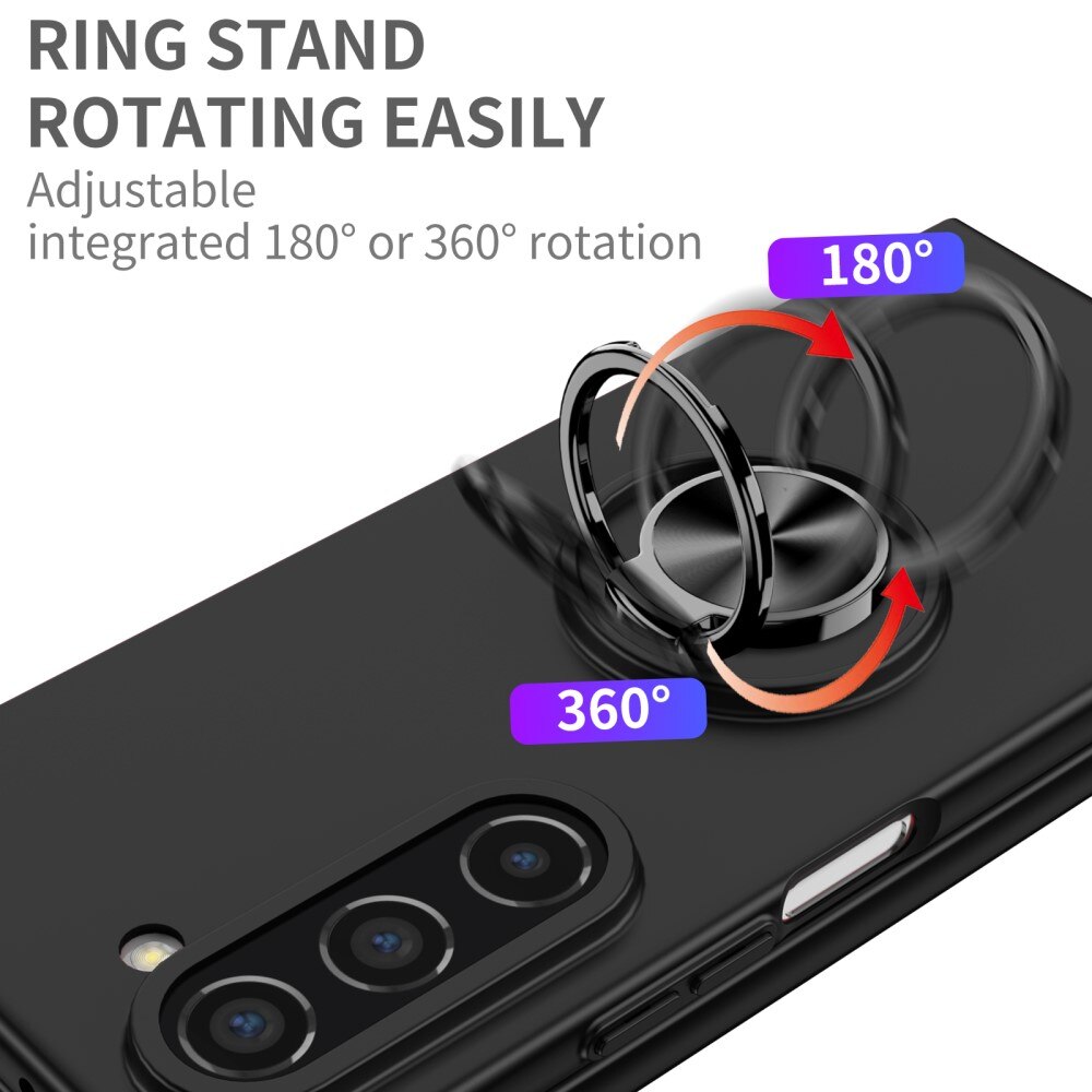 Samsung Galaxy Z Fold 5 Magnetic Case with ring holder Black