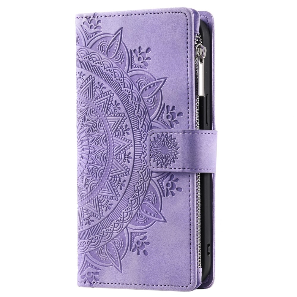 iPhone 15 Pro Wallet/Purse Mandala Purple