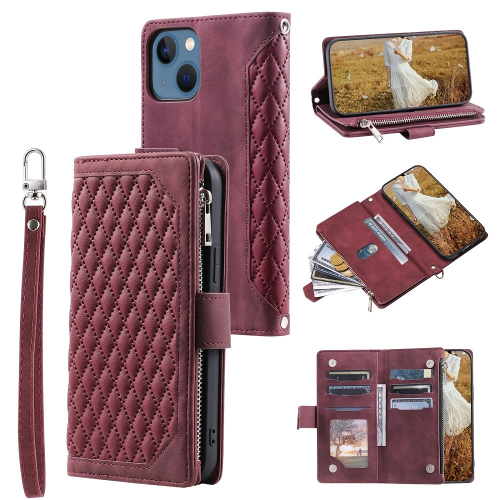 iPhone 15 Plus Wallet/Purse Quilted White