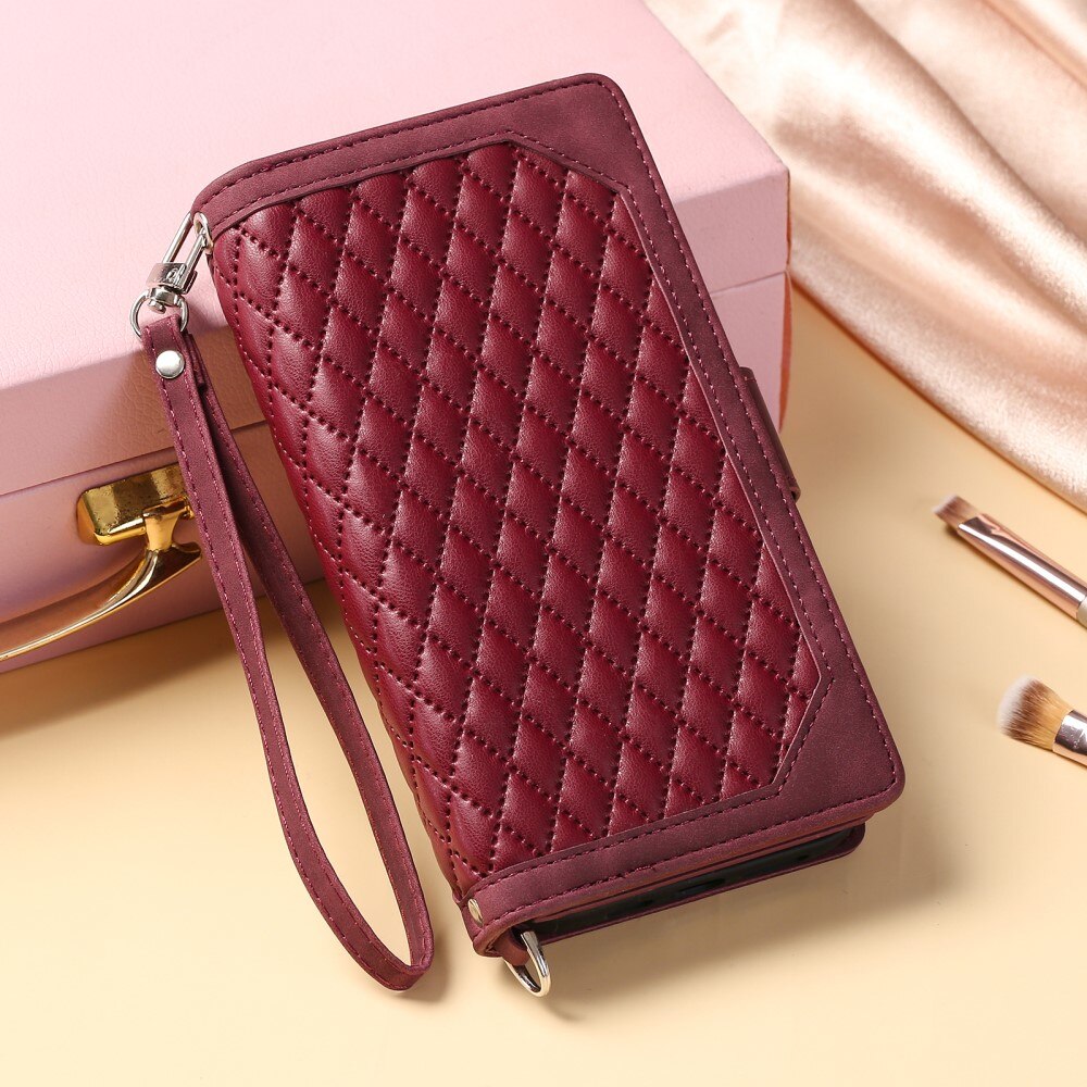 iPhone 15 Plus Wallet/Purse Quilted White