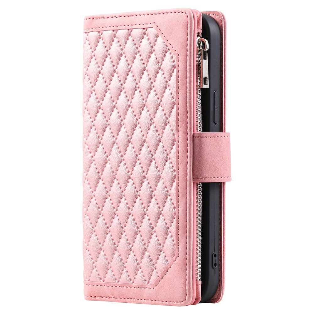 iPhone 15 Plus Wallet/Purse Quilted Black