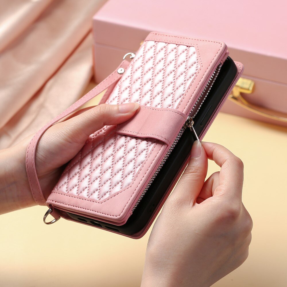 iPhone 15 Plus Wallet/Purse Quilted Black