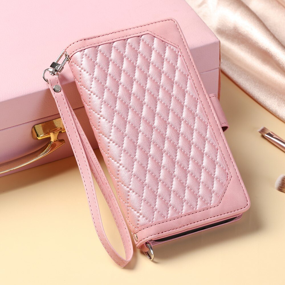 iPhone 15 Plus Wallet/Purse Quilted Black