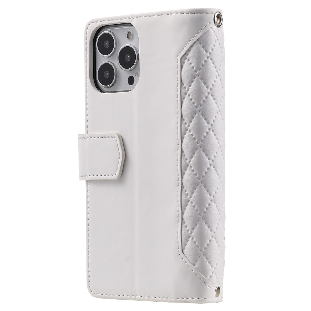 iPhone 15 Pro Wallet/Purse Quilted White