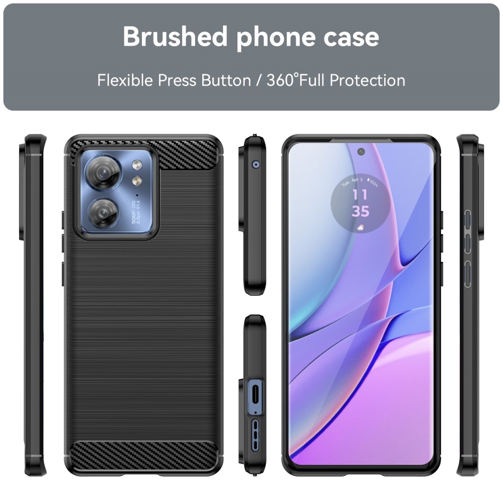 Motorola Edge 40 Brushed TPU Case Black