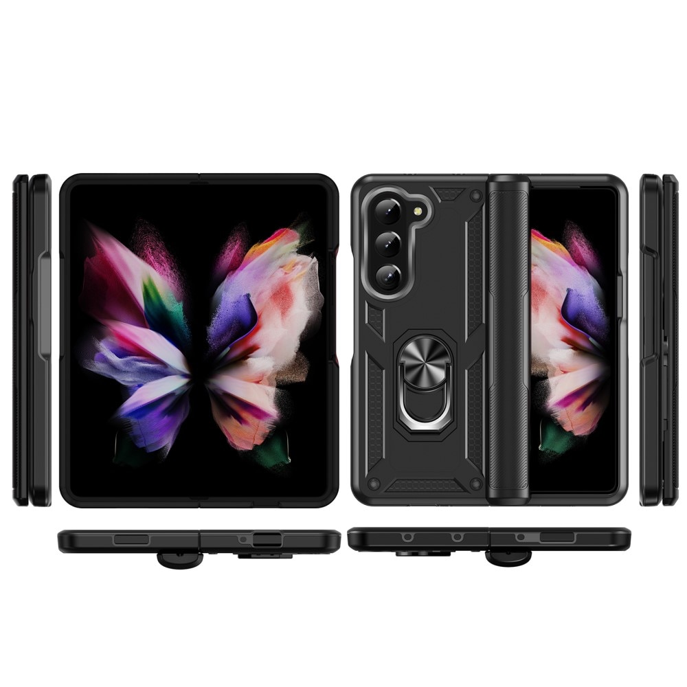 Samsung Galaxy Z Fold 5 Hybrid Case Tech Ring Black