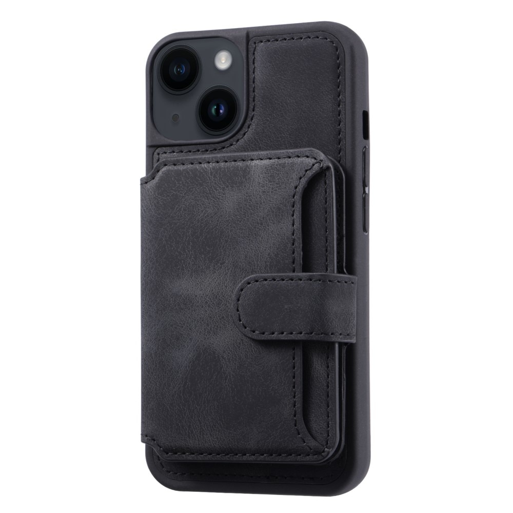 iPhone 15 Plus RFID blocking Multi-slot Cover Black