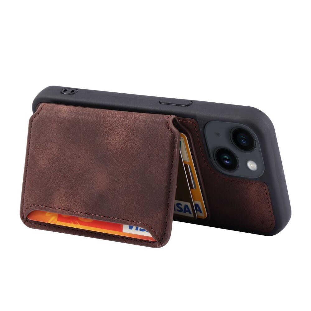 iPhone 15 RFID blocking Multi-slot Cover Brown