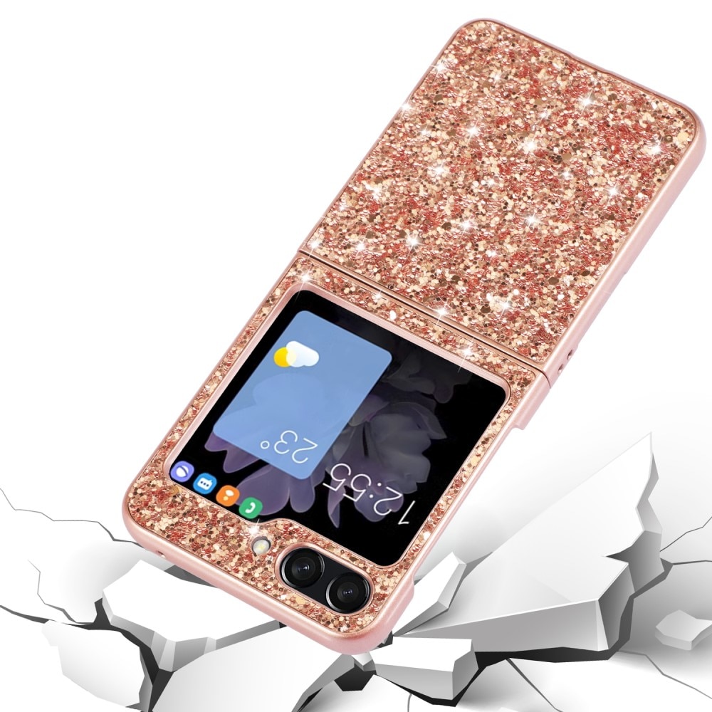 Samsung Galaxy Z Flip 5 Glitter Case Rose Gold