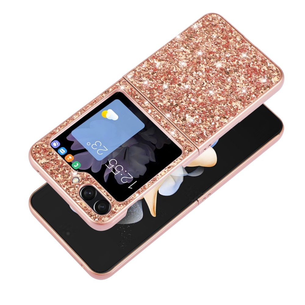 Samsung Galaxy Z Flip 5 Glitter Case Rose Gold