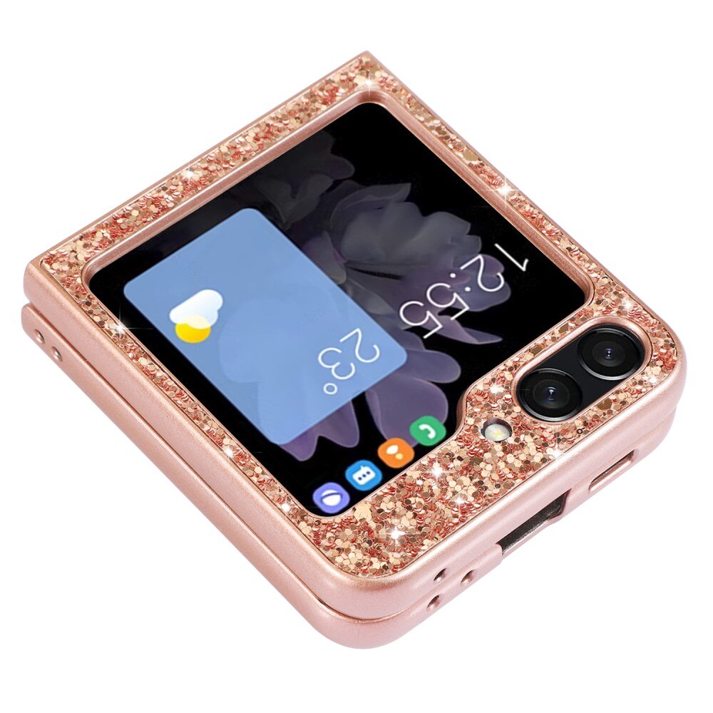 Samsung Galaxy Z Flip 5 Glitter Case Rose Gold