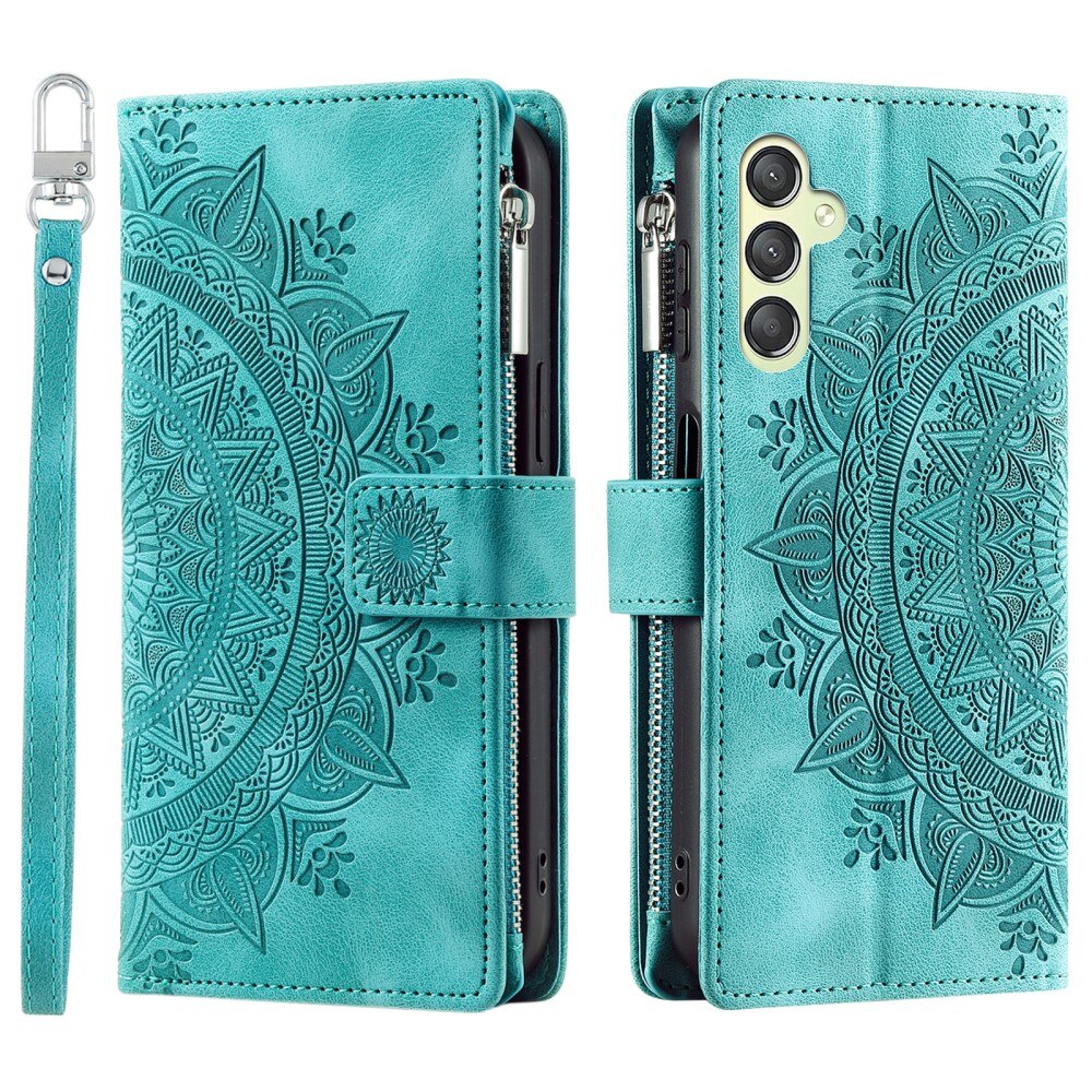 Samsung Galaxy S23 FE Wallet/Purse Mandala Green