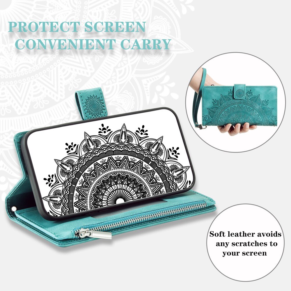 Samsung Galaxy S23 FE Wallet/Purse Mandala Green