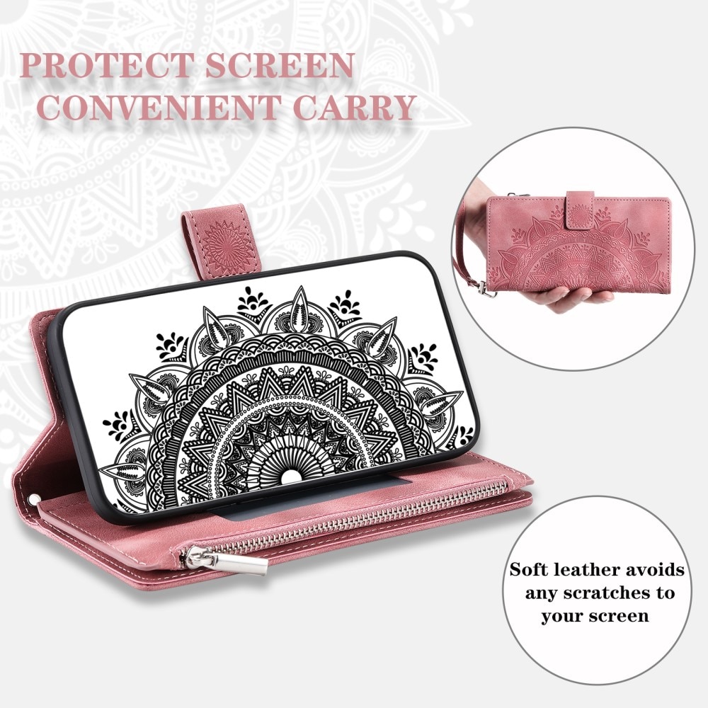 Samsung Galaxy S23 FE Wallet/Purse Mandala Pink