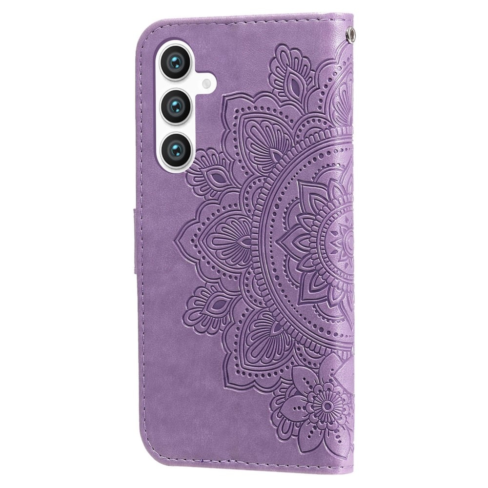 Samsung Galaxy S23 FE Leather Cover Mandala Purple