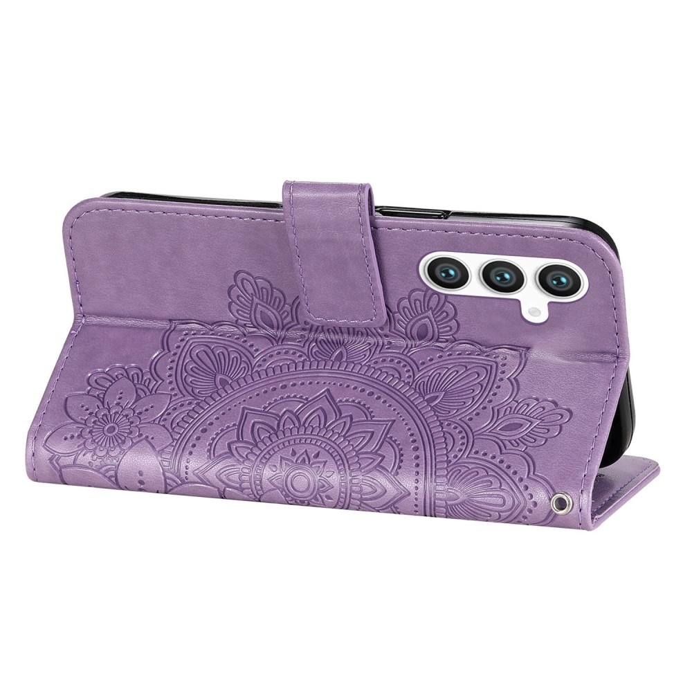 Samsung Galaxy S23 FE Leather Cover Mandala Purple