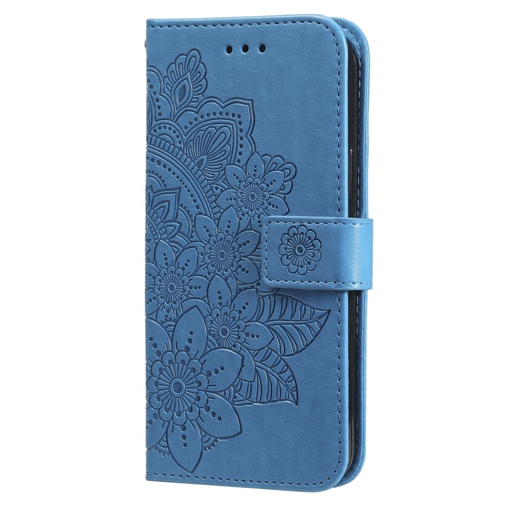 Samsung Galaxy S23 FE Leather Cover Mandala Blue