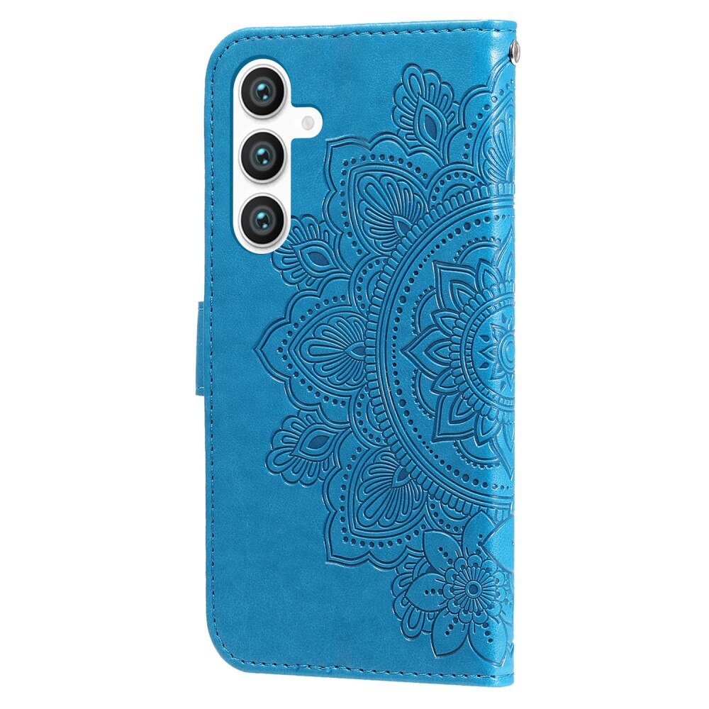 Samsung Galaxy S23 FE Leather Cover Mandala Blue