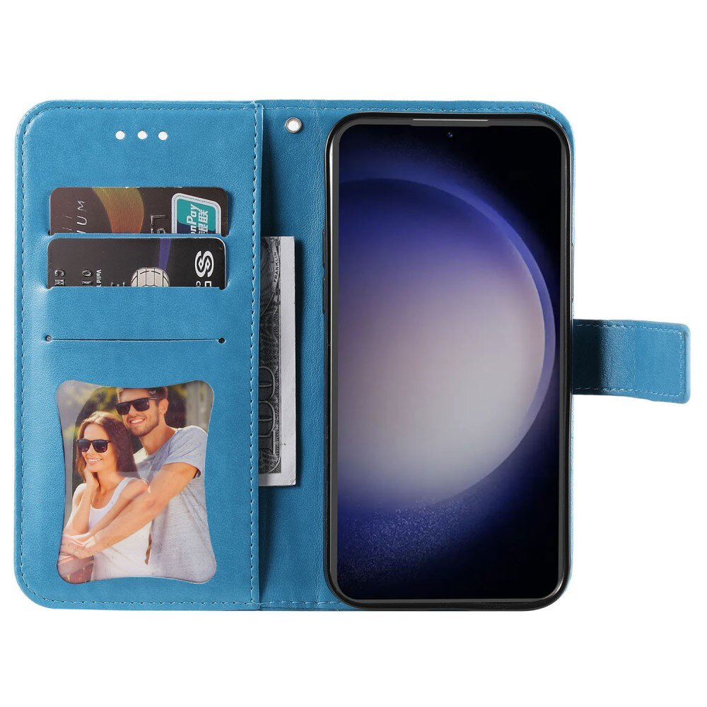 Samsung Galaxy S23 FE Leather Cover Mandala Blue