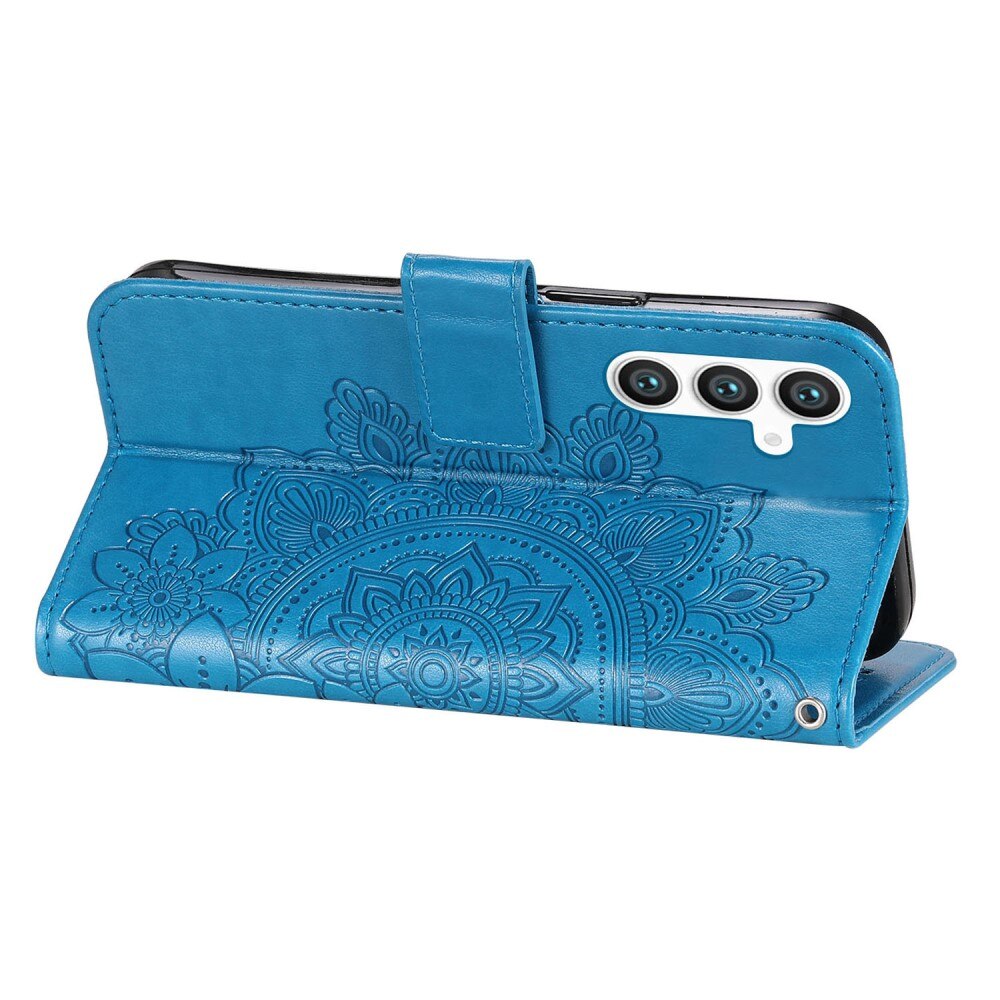 Samsung Galaxy S23 FE Leather Cover Mandala Blue