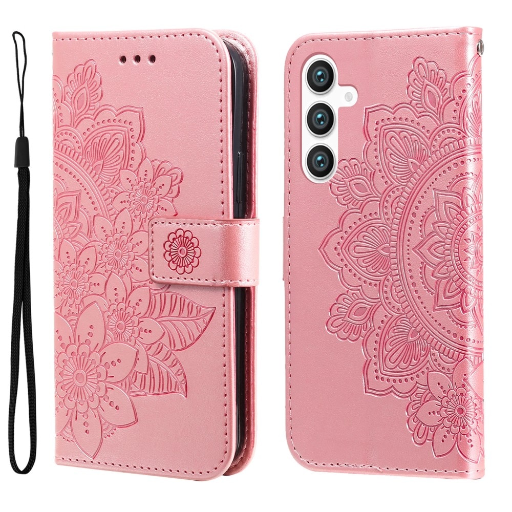 Samsung Galaxy S23 FE Leather Cover Mandala Pink
