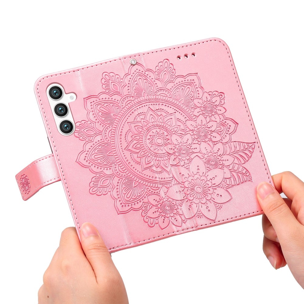 Samsung Galaxy S23 FE Leather Cover Mandala Pink