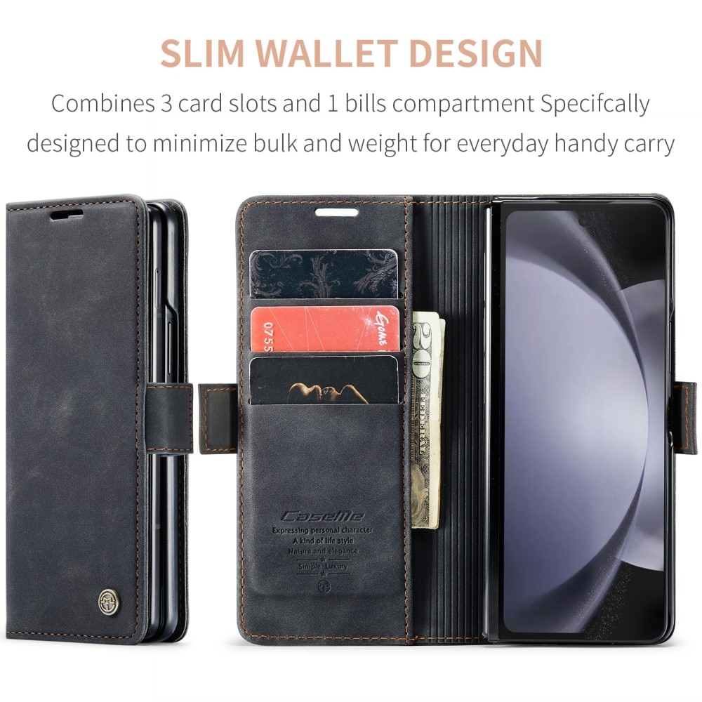 Samsung Galaxy Z Fold 5 Slim Wallet Case Black