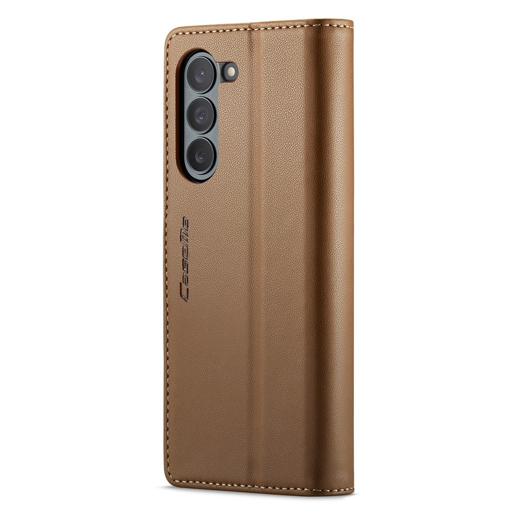 Samsung Galaxy Z Fold 5 RFID blocking Slim Wallet Case Brown