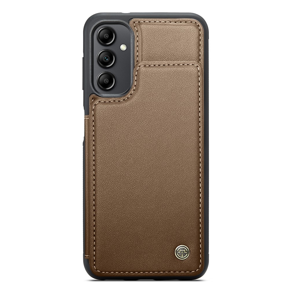 Samsung Galaxy A14 RFID blocking Wallet Cover Brown