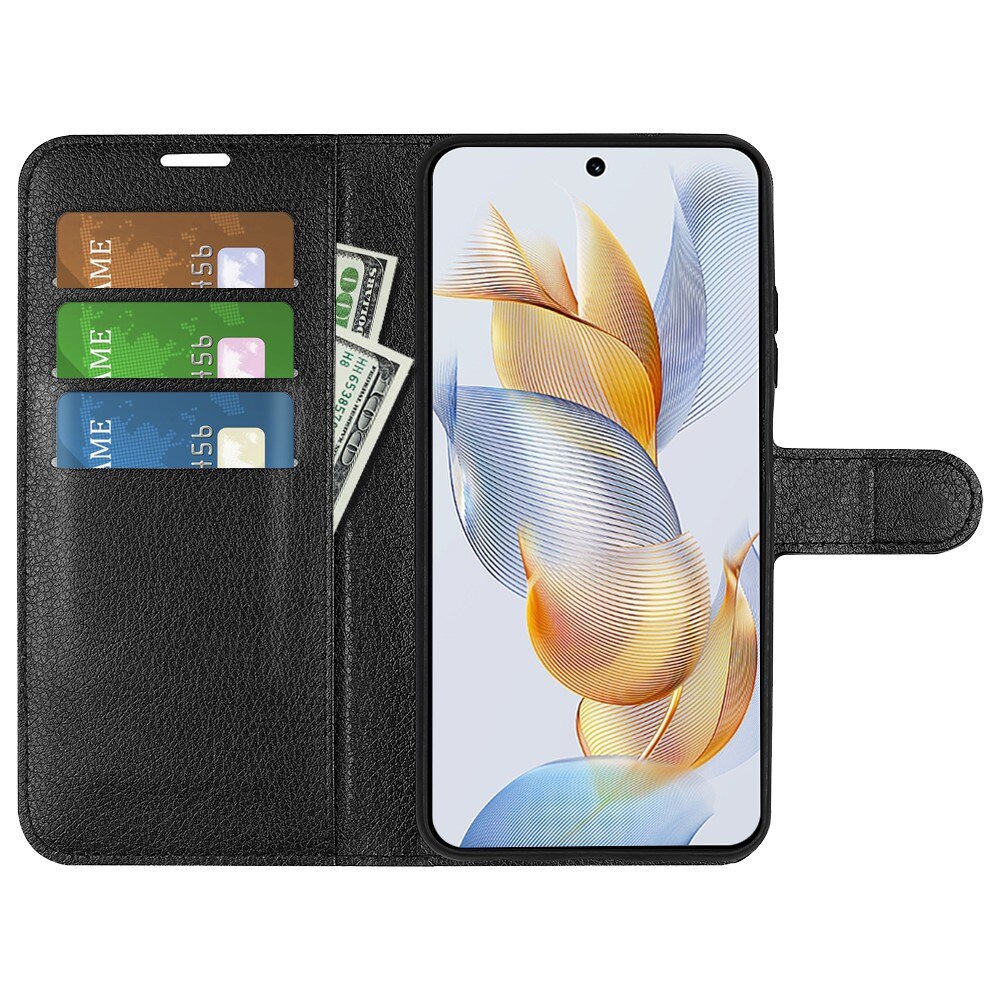  Honor 90 Pro Wallet Book Cover Black