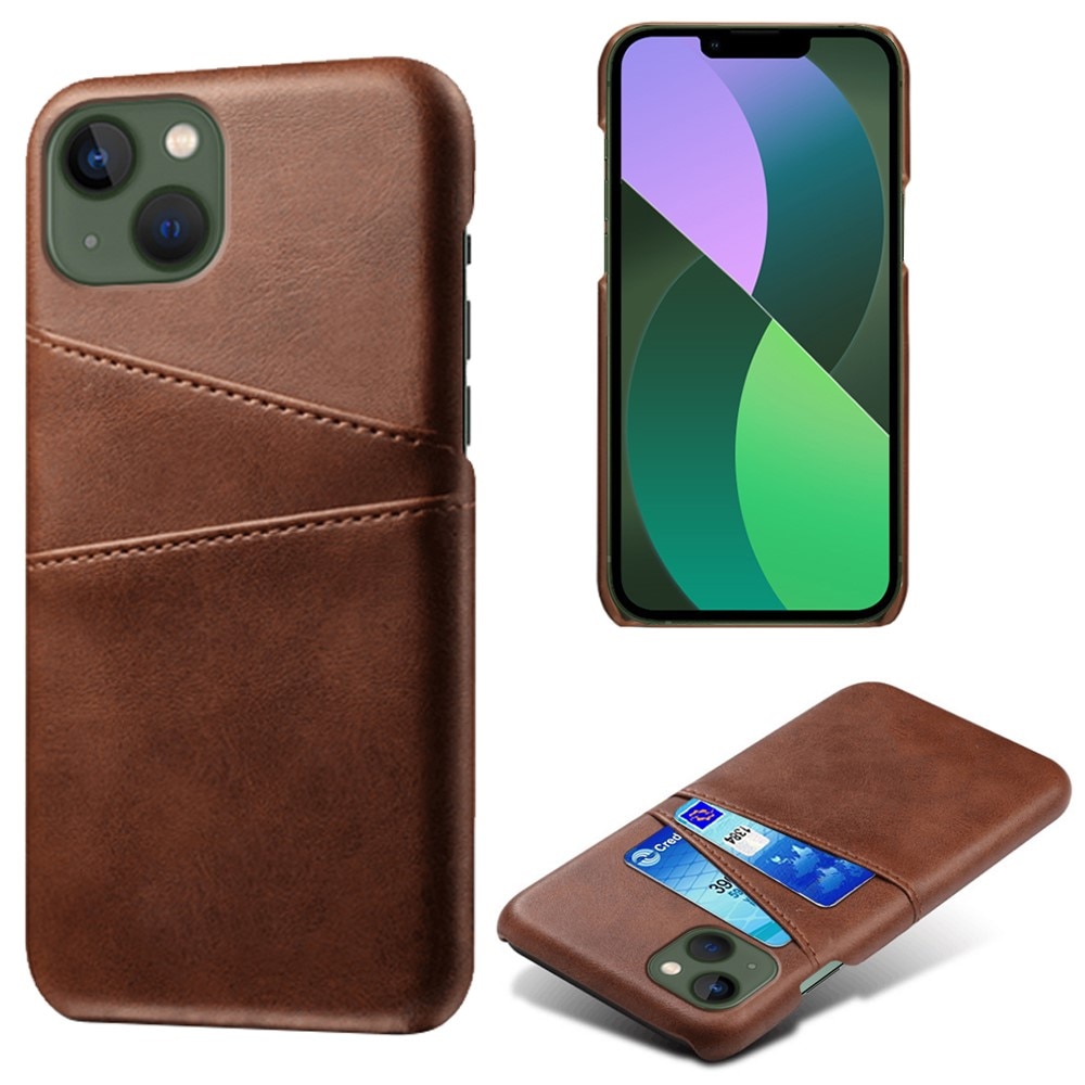 iPhone 15 Card Slots Case Brown
