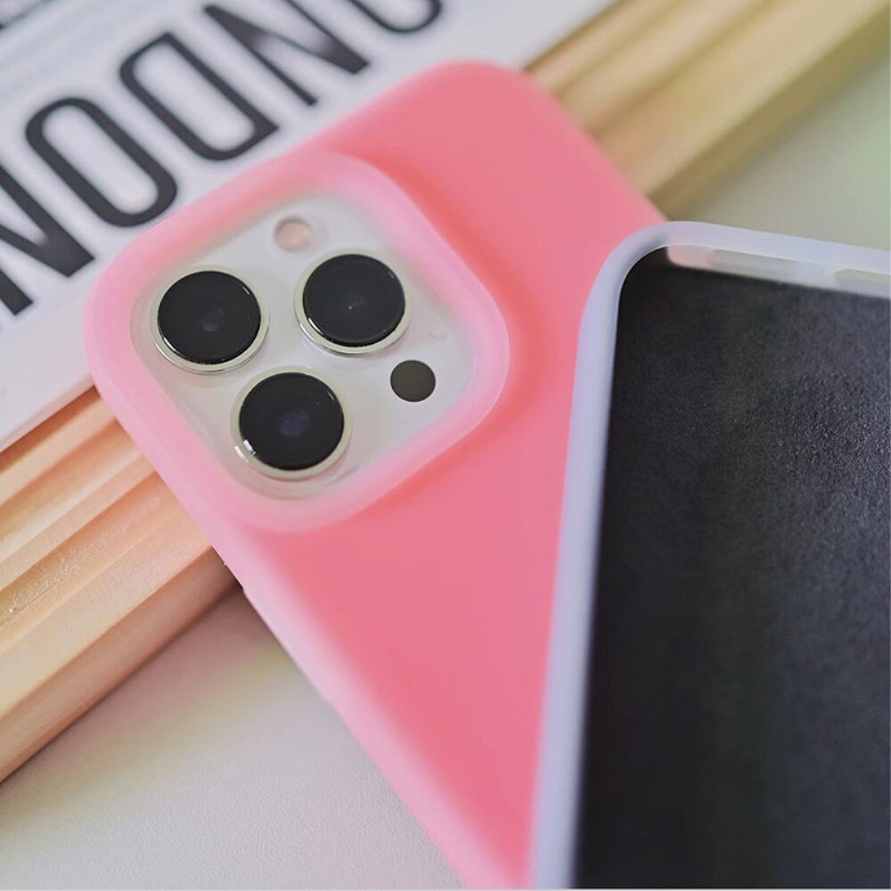 iPhone 15 Pro Max Jelly Silicone Case Pink