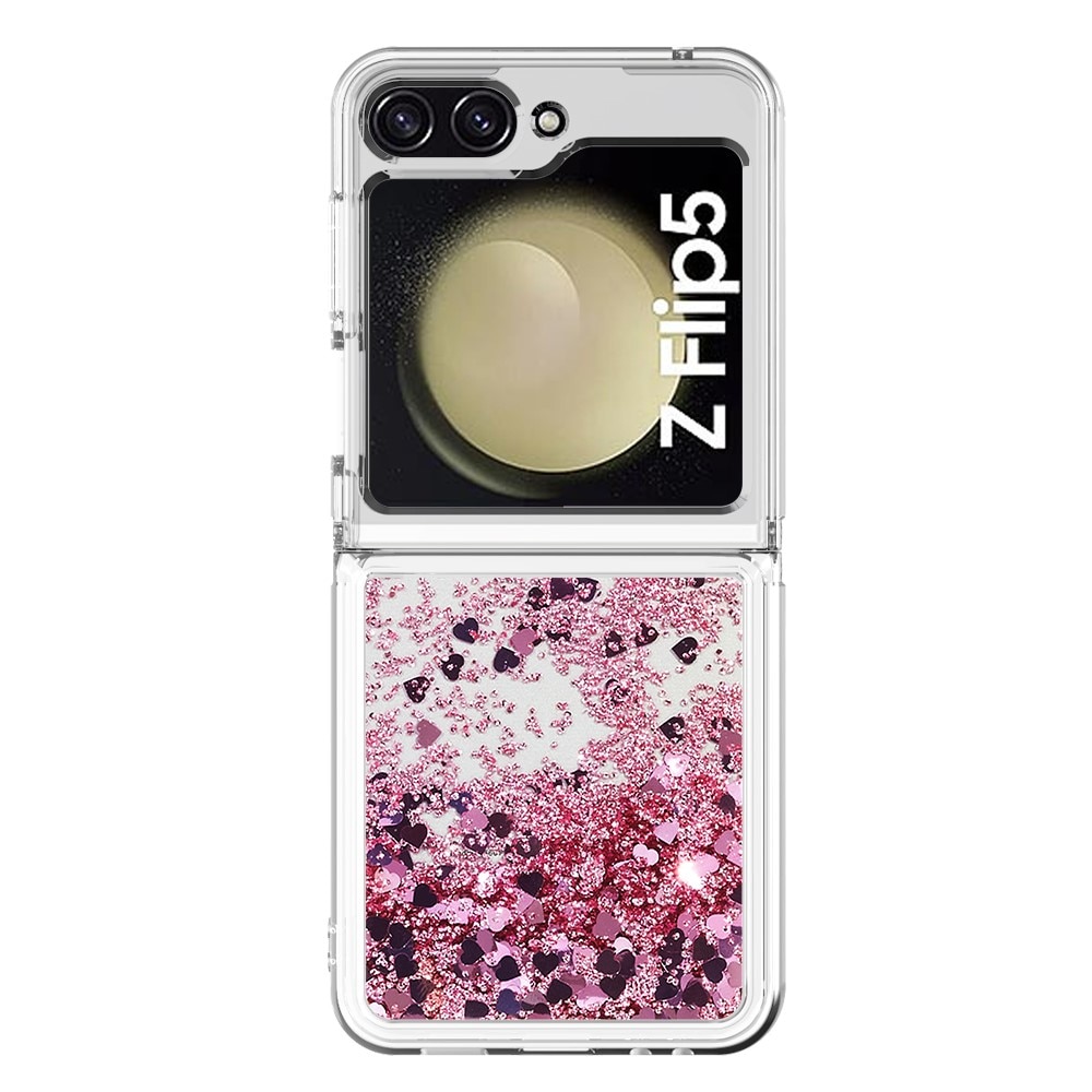 Samsung Galaxy Z Flip 5 Glitter Powder TPU Cover Pink