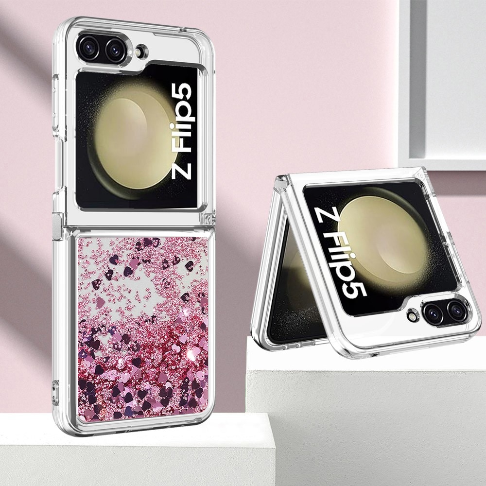 Samsung Galaxy Z Flip 5 Glitter Powder TPU Cover Pink