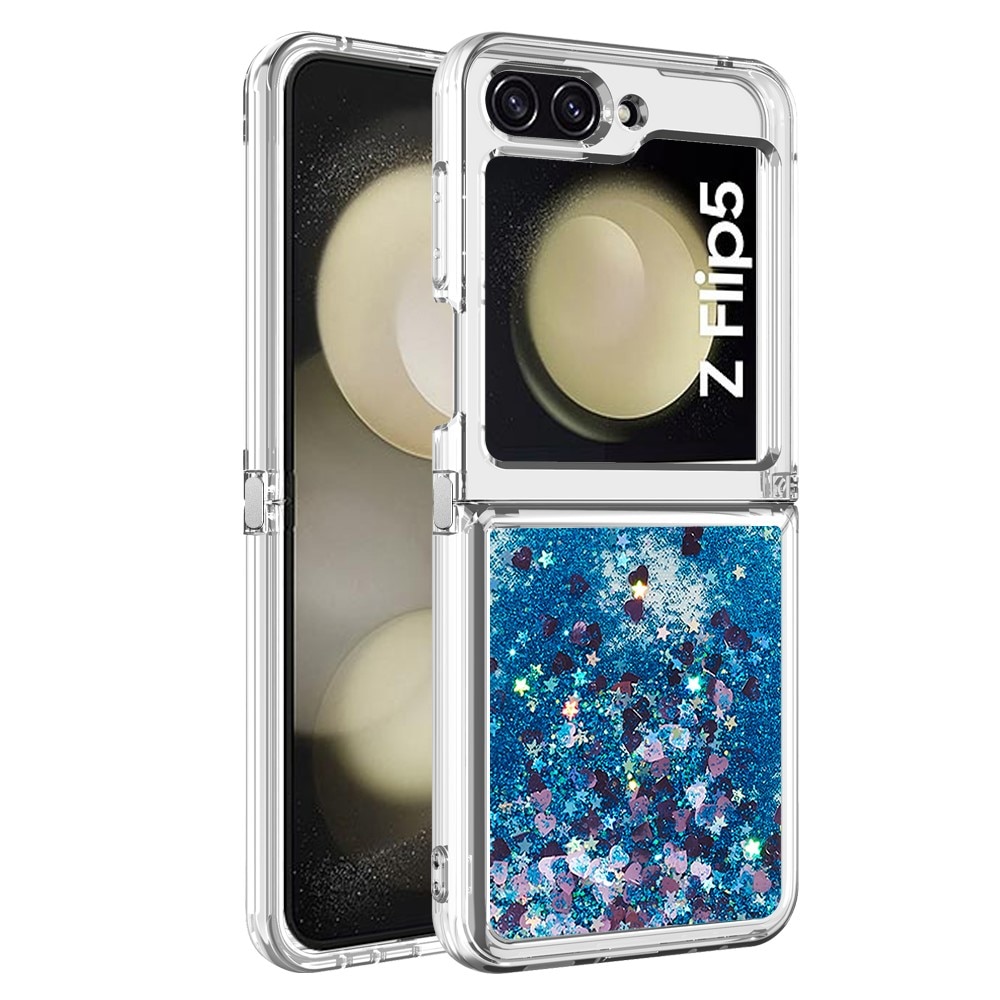 Samsung Galaxy Z Flip 5 Glitter Powder TPU Cover Blue