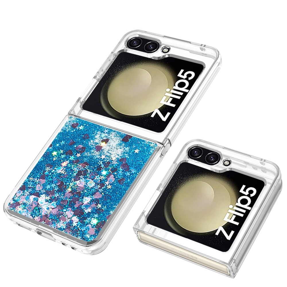 Samsung Galaxy Z Flip 5 Glitter Powder TPU Cover Blue