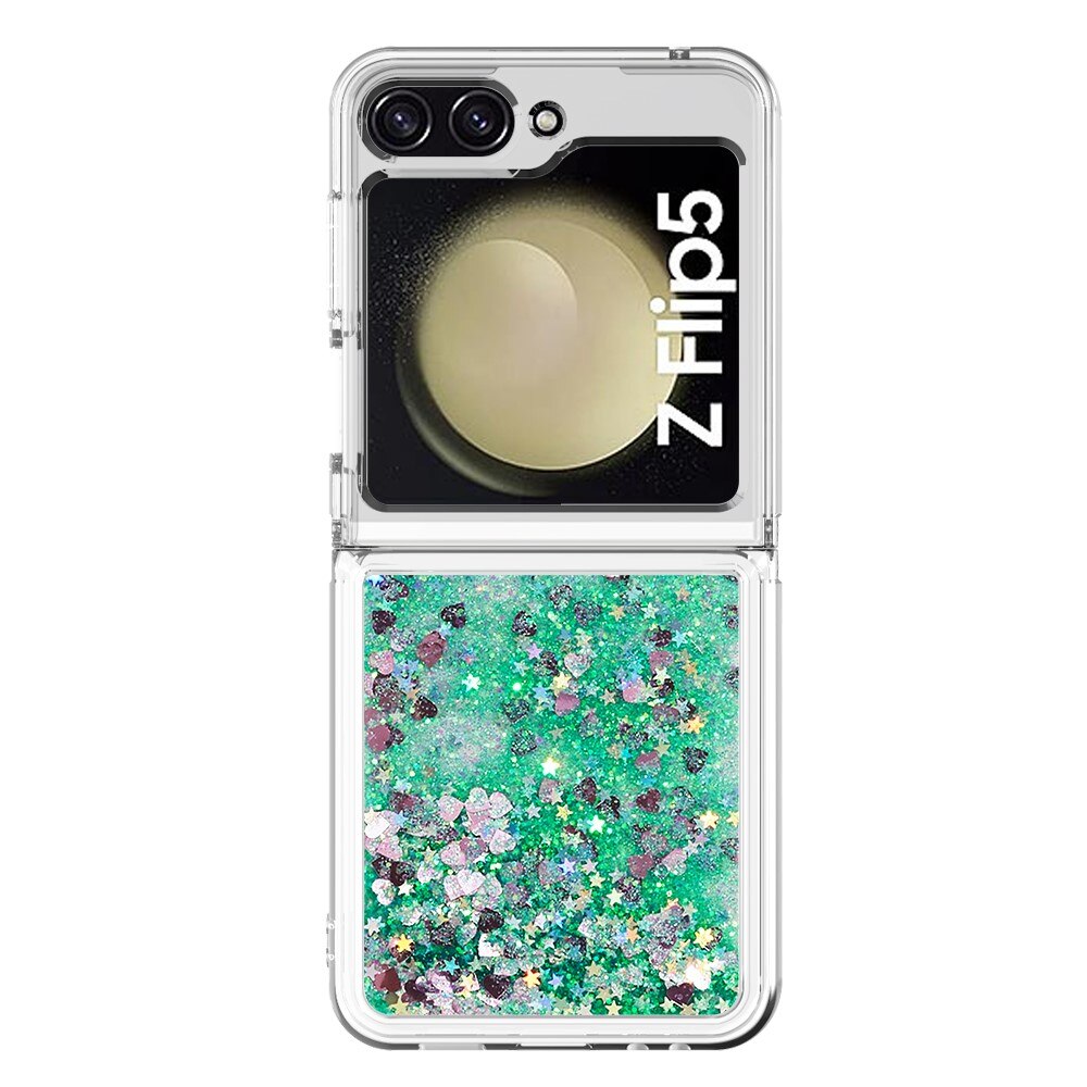 Samsung Galaxy Z Flip 5 Glitter Powder TPU Cover Green