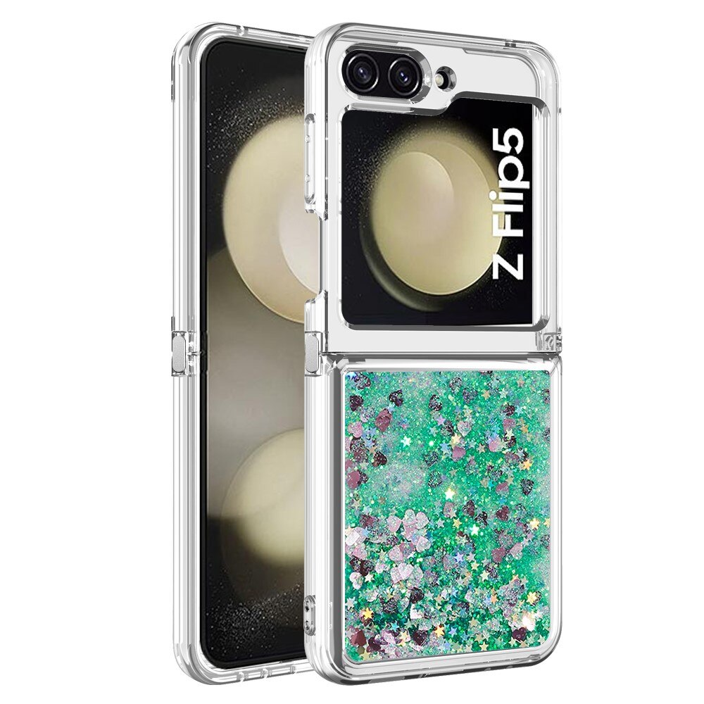 Samsung Galaxy Z Flip 5 Glitter Powder TPU Cover Green