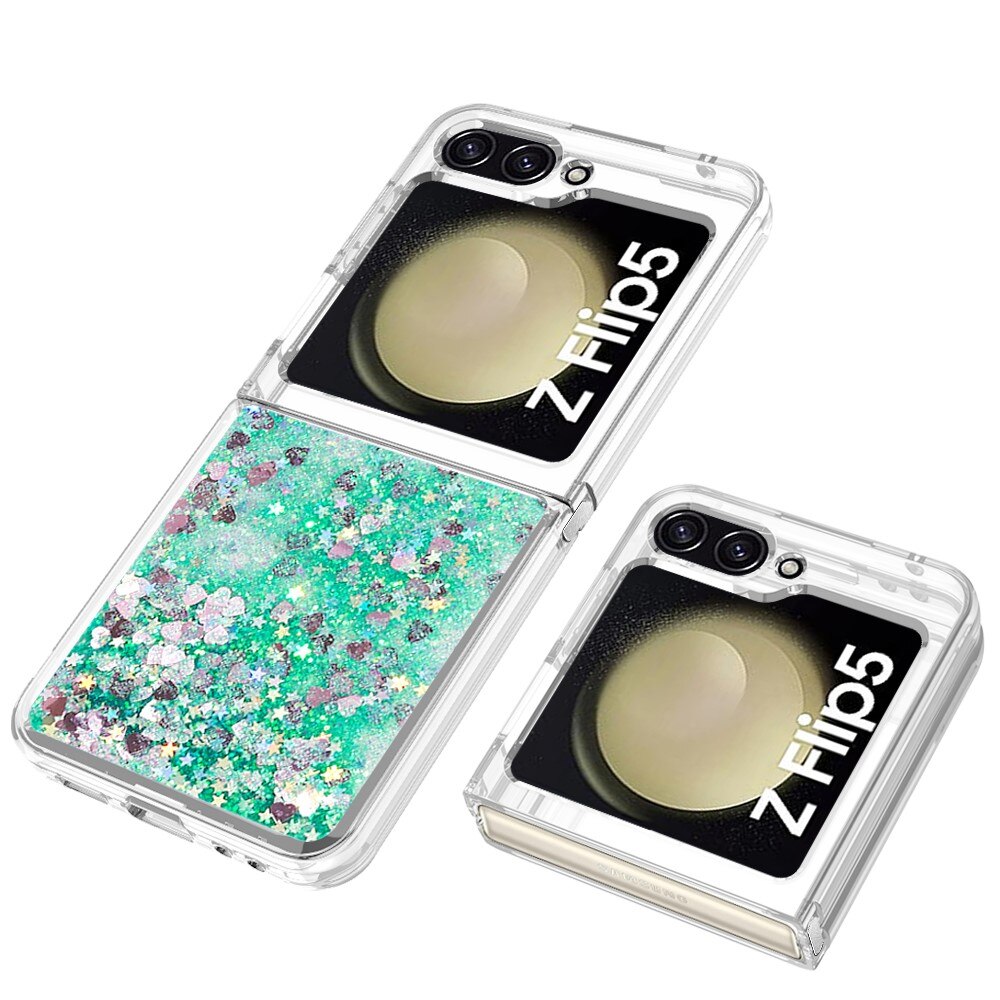 Samsung Galaxy Z Flip 5 Glitter Powder TPU Cover Green